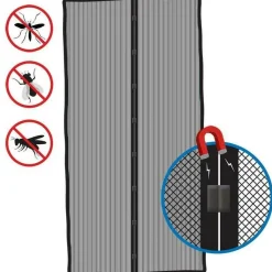 Deurgordijnen-ProPlus Magnetische hordeur 210 x 100 cm black