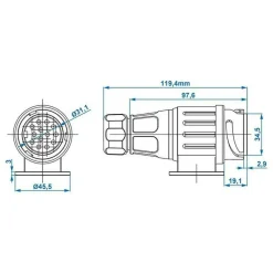 ProPlus 13-polige Jaeger stekker< Camping Elektra