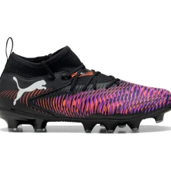 Puma FUTURE 8 MATCH FG AG voetbalschoenen junior black white glowing red< Voetbalschoenen