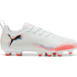 Puma Future 8 Play FG - AG voetbalschoenen junior white black glowing red< Voetbalschoenen