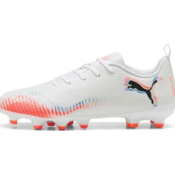 Puma Future 8 Play FG - AG voetbalschoenen junior white black glowing red< Voetbalschoenen