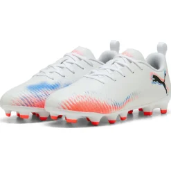 Puma Future 8 Play FG - AG voetbalschoenen junior white black glowing red< Voetbalschoenen