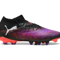 Puma FUTURE 8 PRO FG AG voetbalschoenen heren black white glowing red< Voetbalschoenen