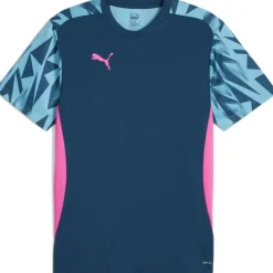 Voetbalkleding-Puma IndividualFinal Jersey voetbalshirt heren ocean  tropic bright aqua