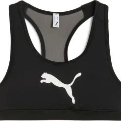 Sportbh's-Puma 4KEEPS sport bh dames black big white cat