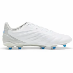 Puma KING PRO FG AG voetbalschoenen heren white bluemazing flat light grey< Voetbalschoenen