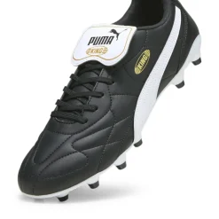 Puma KING TOP FG AG voetbalschoenen heren black white gold< Voetbalschoenen