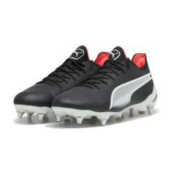 Puma King Ultimate MxSG voetbalschoenen heren   black white fire orchid< Voetbalschoenen