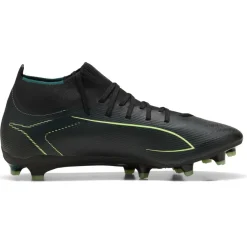 Voetbalschoenen-Puma Ultra 6 Match+ FG - AG voetbalschoenen black fizzy light green terrain