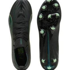Voetbalschoenen-Puma Ultra 6 Match+ FG - AG voetbalschoenen black fizzy light green terrain