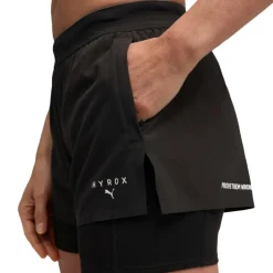 Sportbroek-Puma x HYROX 2 in 1 short dames black