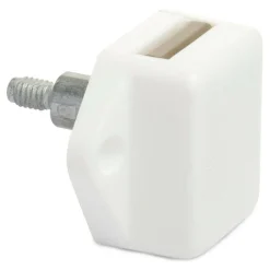 Pushlock Binnenslot en schootplaatje mini wit< Hang- & Sluitwerk