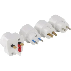 Q-Link Reisstekkerset 4-voudig wit< Camping Elektra