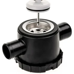 Tankdoorvoeren & Afvoerpluggen-Reich Sifon dubbele afvoerplug met RVS zeefje en afsluit