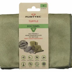 Reishanddoeken-Rubytec Turtle ECO handdoek 80 x 40 cm green