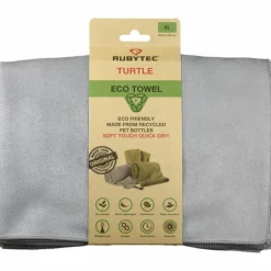 Reishanddoeken-Rubytec Turtle ECO handdoek 150 x 63,5 cm grey