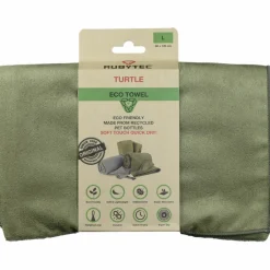 Rubytec Turtle ECO handdoek 120 x 60 cm green< Reishanddoeken