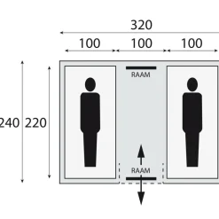 2-Persoons Tent|Tunneltenten-Safarica Chicco 2 vis-à-vis tent dark shadow grey