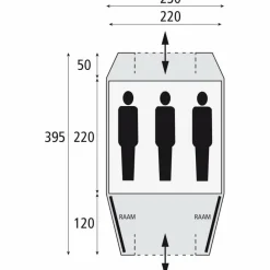 Safarica Kenia 230 koepeltent grey< 3-Persoons Tent|Tunneltenten