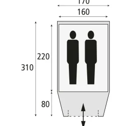 Safarica Kenia 170 TC koepeltent beige< 2-Persoons Tent|Tunneltenten