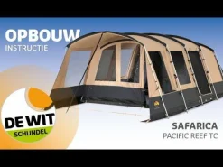 Safarica Pacific Reef 360 TC tunneltent beige< 5-Persoons Tent|Tunneltenten