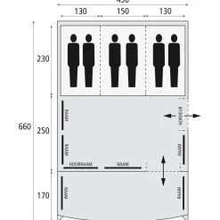 Safarica Pacific Reef 430 TC tunneltent beige< 6-Persoons Tent|Tunneltenten