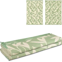 Safarica Safarimat buitenkleed 270 x 400 cm branches green  beige< Buitenkleden & Tenttapijten