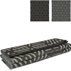 Safarica Safarimat buitenkleed 270 x 300 cm lacrimal black  grey< Buitenkleden & Tenttapijten