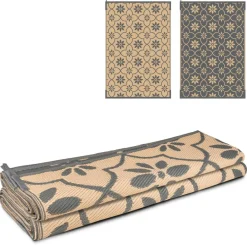 Safarica Safarimat buitenkleed 270 x 400 cm tiles grey  beige< Buitenkleden & Tenttapijten