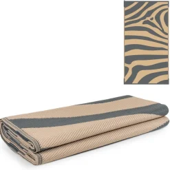 Buitenkleden &Amp; Tenttapijten-Safarica Safarimat buitenkleed 270 x 500 cm zebra beige