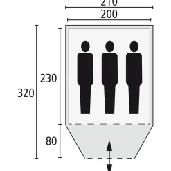 Safarica Speed 210 Plus Quick up paraplutent green< 3-Persoons Tent|Tunneltenten