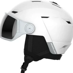 Salomon Icon LT Visor skihelm dames white uni silver< Skihelmen|Wintersport