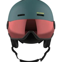 Skihelmen|Wintersport-Salomon Orka Visor skihelm junior north atlantic