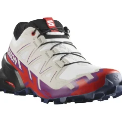 Salomon Speedcross 6 hardloopschoenen dames white sparkling grape< Hardloopschoenen