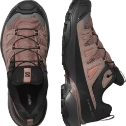 Wandelen|Wandelschoenen-Salomon X ULTRA 360 LEATHER GORE-TEX wandelschoenen dames cognac peppercorn black