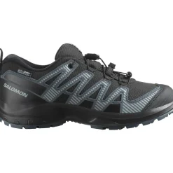 Wandelen|Wandelschoenen-Salomon XA PRO V8 WATERPROOF wandelschoenen junior black turbulence quarry