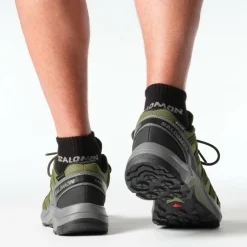 Wandelen|Wandelschoenen-Salomon X-ADVENTURE RECON GORE-TEX  wandelschoenen heren olive night martini pewter