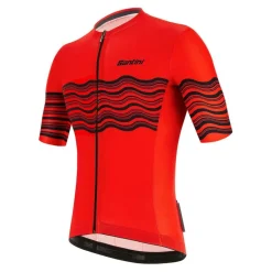 Fietskleding-Santini Tono Profilo fietsshirt heren red