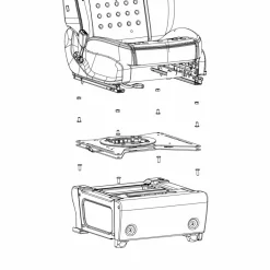 Scopema V3 Mercedes Vito-Viano vanaf 2015 en Mercedes  Sprinter vanaf 2018 draaiplateau bestuurder< Draaiplateaus