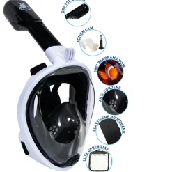 Zwemmen & Duiken-Sea Turtle  snorkelmasker white black - S - M