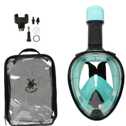 Zwemmen & Duiken-Sea Turtle  snorkelmasker black turquoise - S - M