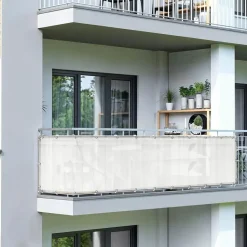 Zonwering-Shadow Comfort  Balkondoek 90 x 500 cm arctic white