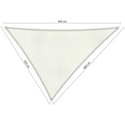 Shadow Comfort  Driehoek schaduwdoek 350 x 400 x 450 cm arctic  white< Zonwering