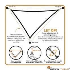 Shadow Comfort  Driehoek schaduwdoek 350 x 400 x 450 cm arctic  white< Zonwering