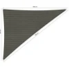 Zonwering-Shadow Comfort  Driehoek schaduwdoek 500 x 600 x 780 cm cool grey