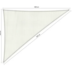 Zonwering-Shadow Comfort  Driehoek schaduwdoek 300 x 400 x 500 cm arctic  white