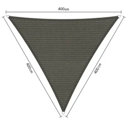 Shadow Comfort  Driehoek schaduwdoek 400 x 400 x 400 cm cool grey< Zonwering