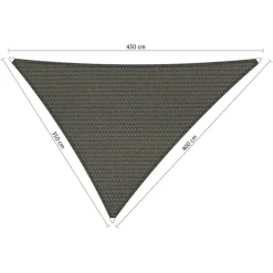 Zonwering-Shadow Comfort  Driehoek schaduwdoek 350 x 400 x 450 cm cool grey