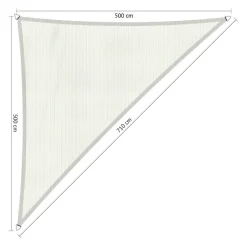 Shadow Comfort  Driehoek schaduwdoek 500 x 500 x 710 cm arctic  white< Zonwering