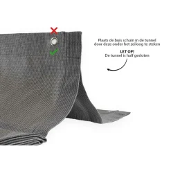 Zonwering-Shadow Comfort  Harmonica schaduwdoek 200 x 300 cm cool grey